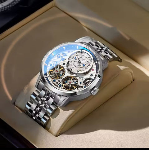 OLEVS Watch for Men Waterproof Trendy Hollow-Carved