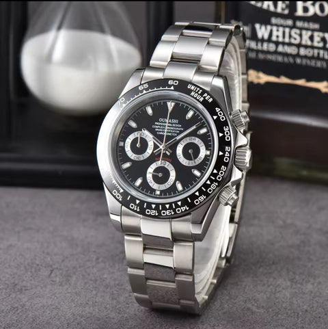 Men's Fashion Sports Watches for Men Business Stainless Steel Quartz Wristwatch